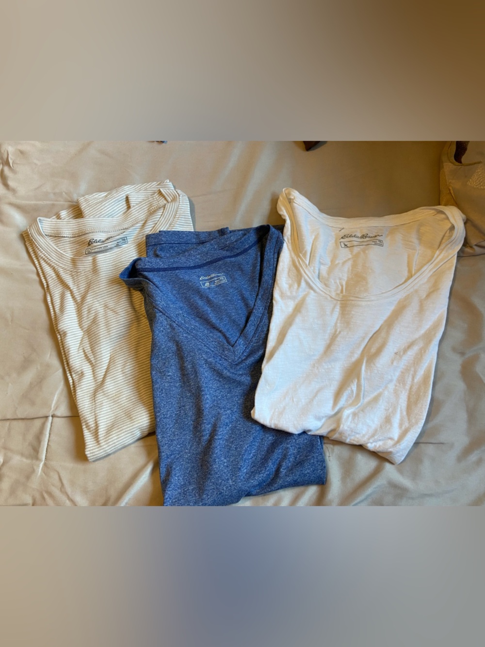 Three-Top Bundle - Blue, White, Cream/Tan Basics